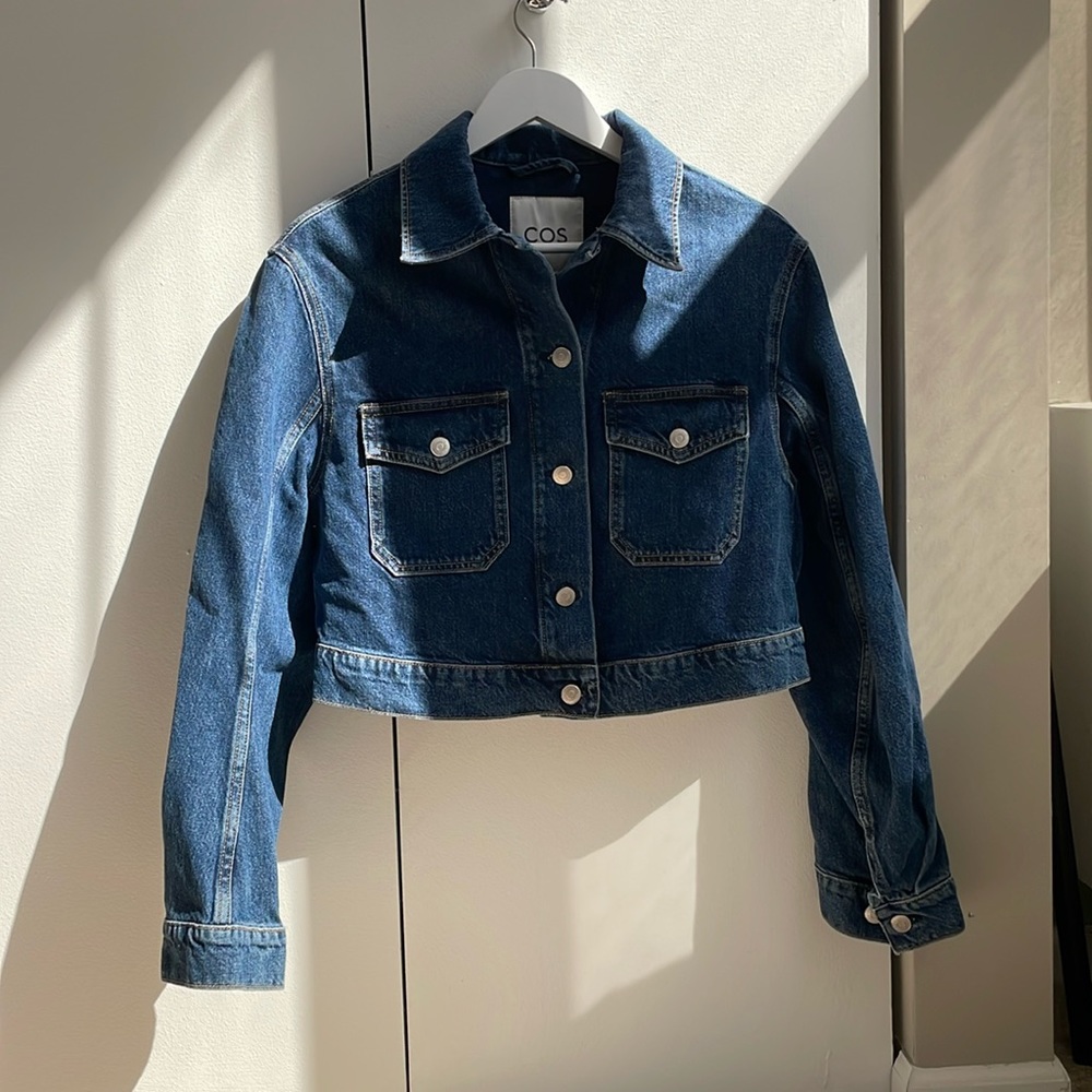 COS cropped denim jacket, size 4